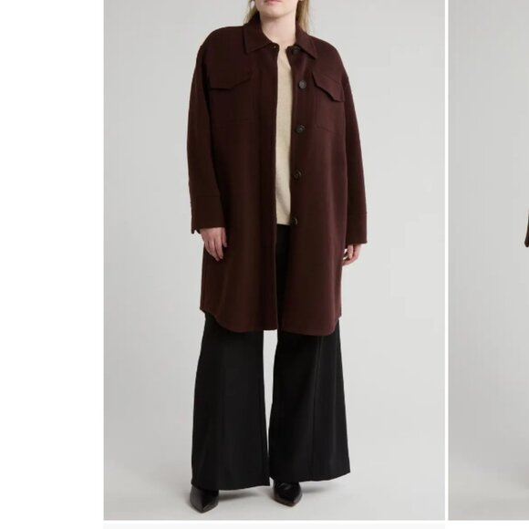 Vince Double Pocket Wool Blend Coat Color - Hickory 2X - Picture 1 of 9